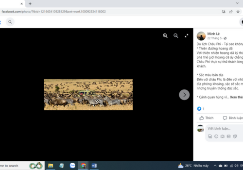 trang facebook "Du lịch Xanh Xanh"